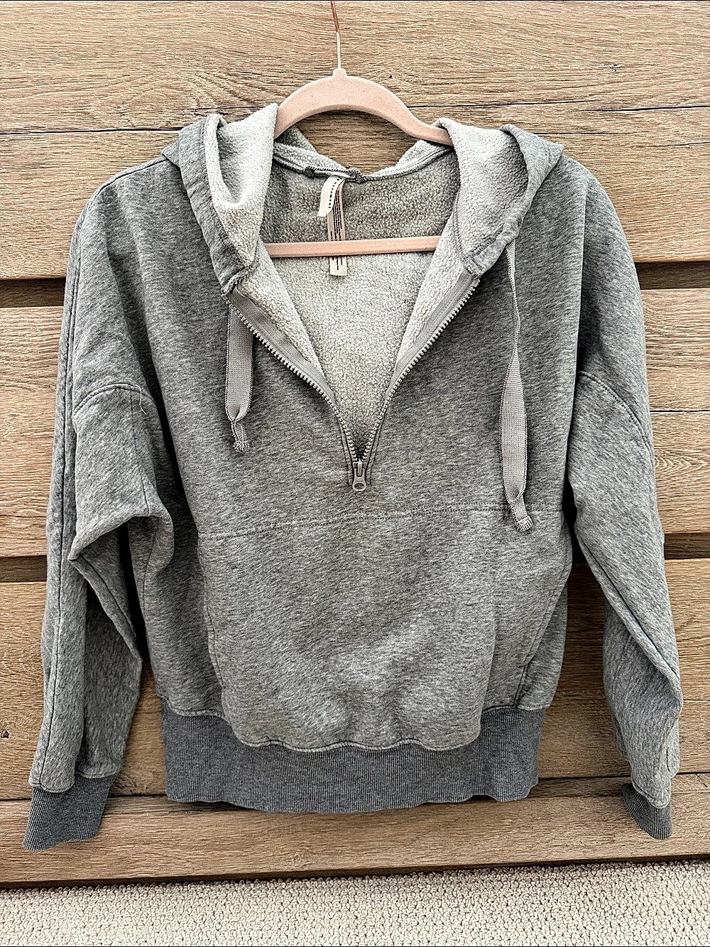 Free People Gray Zip Hoodie Size XS
